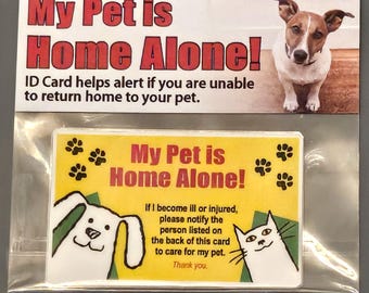 HOME ALONE Wallet Card – alert others if you can't get home due to an emergency!