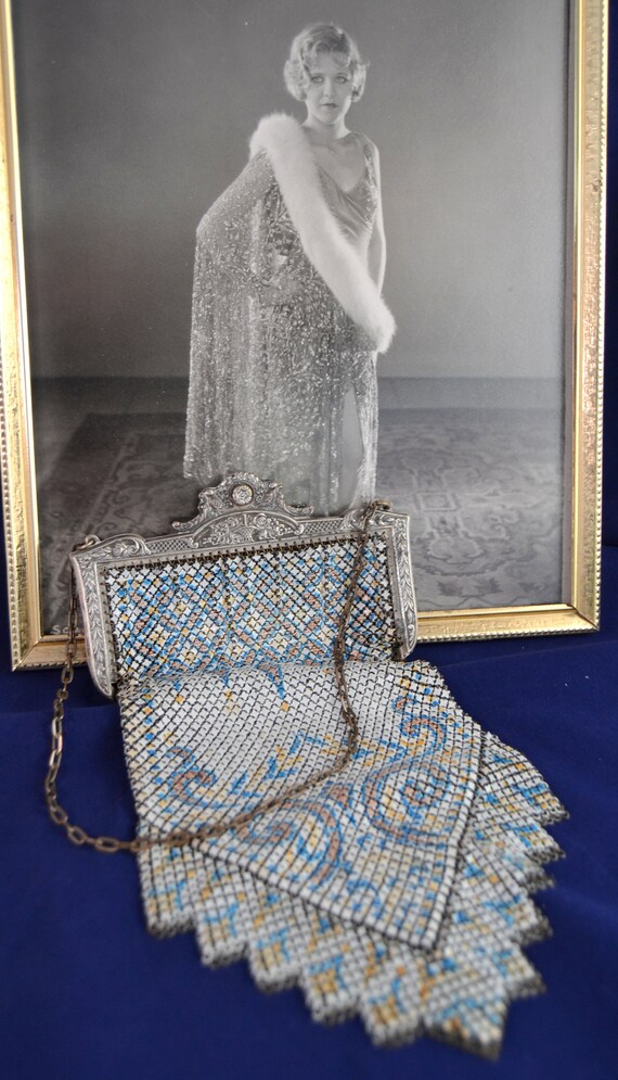 Mandalian Mesh Antique Handbag Bag Purse Tiffany S