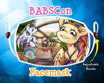 BABSCon Facemask | Adjustable Straps Machine-Washable My Little Pony Mask