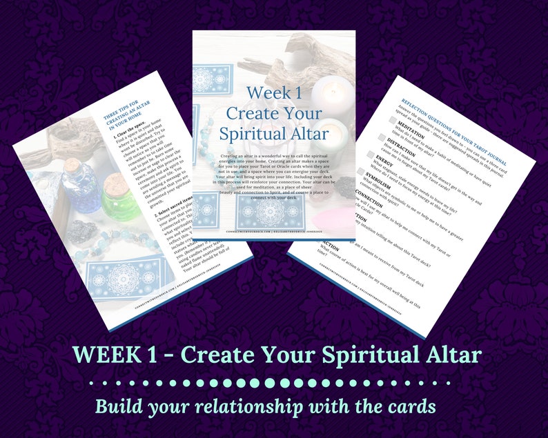 Tarot journal plus free course, learn the tarot for beginners, printable, instant download pdf ebook. image 6