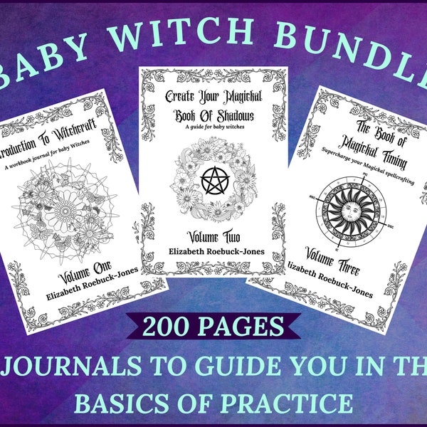Paquete de Brujas Bebé, Grimorio Imprimible, Para Brujas Principiantes PDF A4 US Tamaño Carta Descarga Instantánea