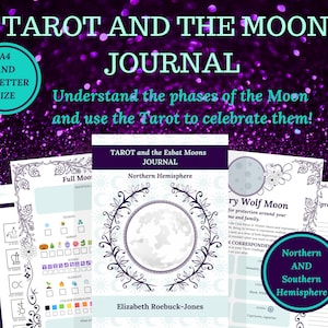 Tarot and the Moon journal PLUS the Esbats, for Baby Witches Instant Download PDF A4 and US Letter size.