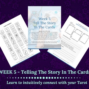 Tarot journal plus free course, learn the tarot for beginners, printable, instant download pdf ebook. image 5