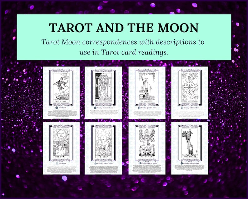 Tarot and the Moon journal PLUS the Esbats, for Baby Witches Instant Download PDF A4 and US Letter size. image 6