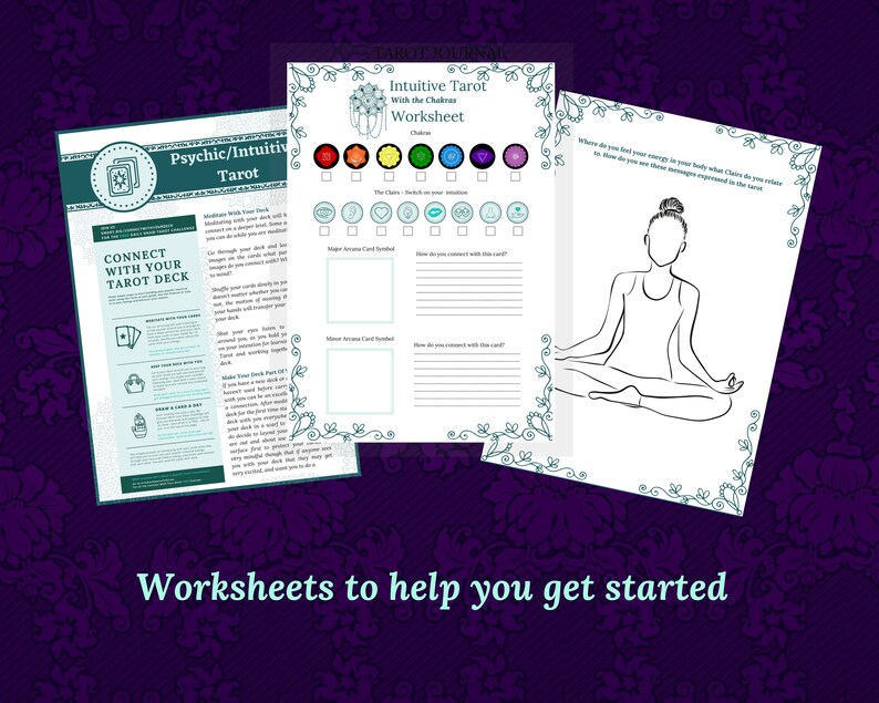 Tarot and Chakras. Intuition Cheat Sheets for Beginner or Advanced ...