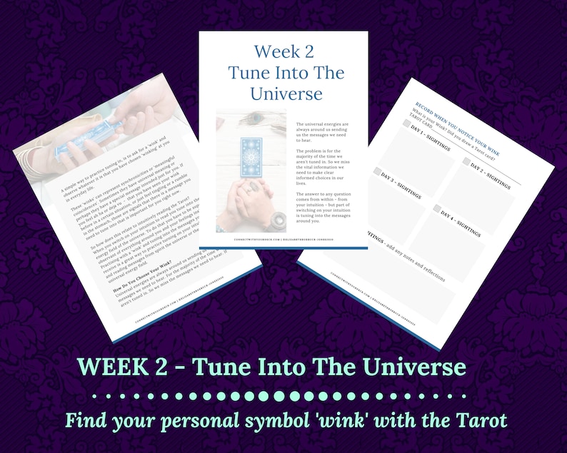 Tarot journal plus free course, learn the tarot for beginners, printable, instant download pdf ebook. image 3