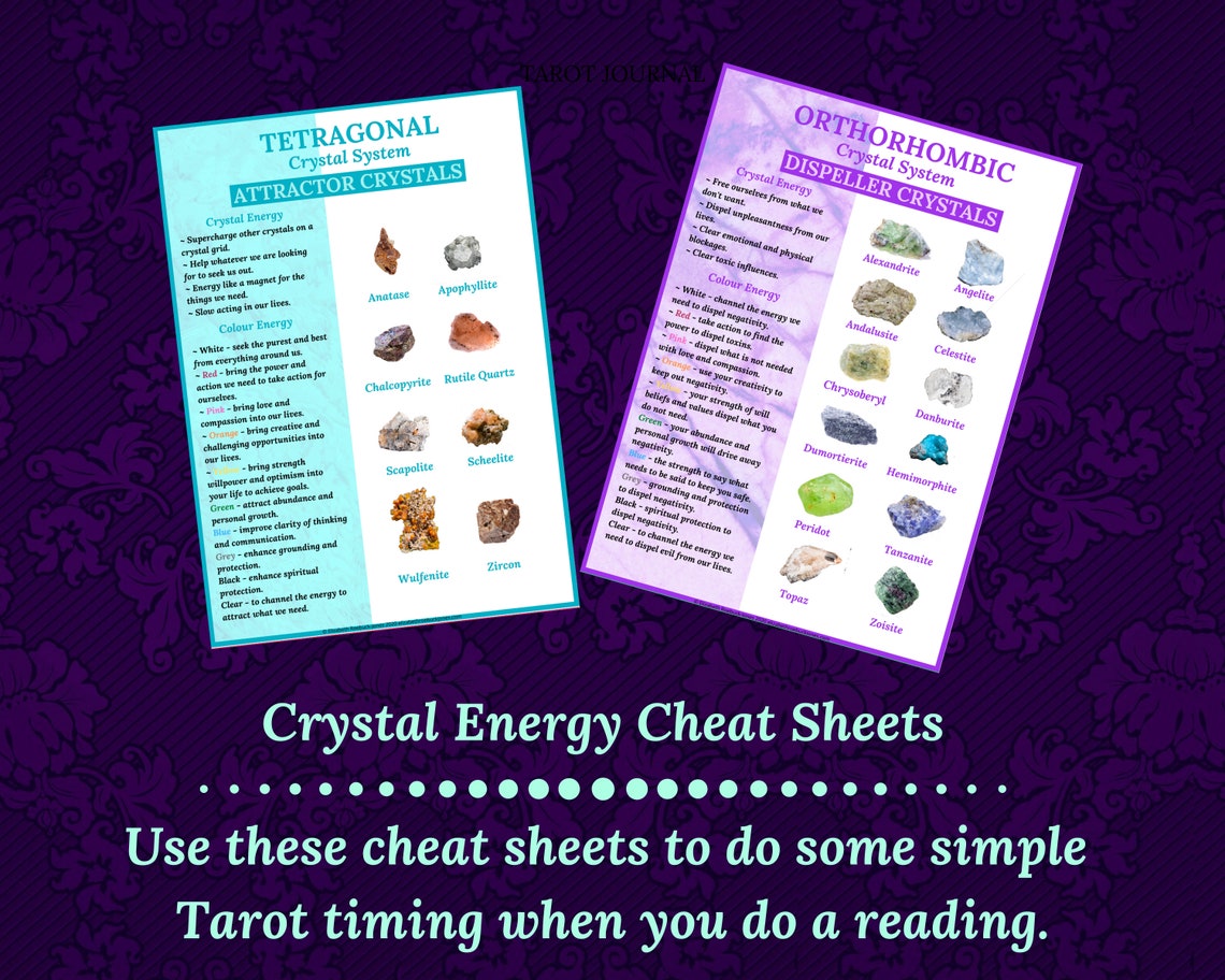 Crystal Cheat Sheet color and crystal energy for beginners Etsy
