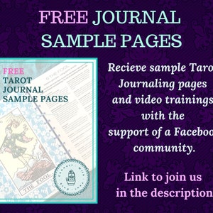 Tarot journal plus free course, learn the tarot for beginners, printable, instant download pdf ebook. image 9