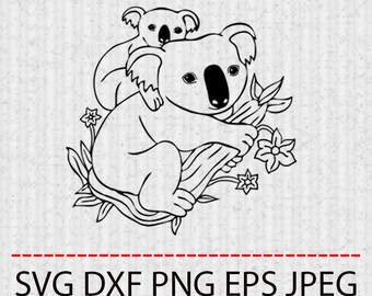 Download Koala Silhouette Etsy SVG Cut Files