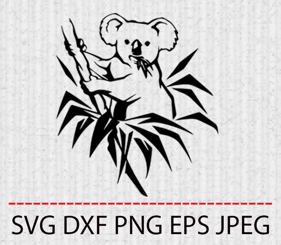 Download Svg Koala Clipart Tattoo Vector Layered Cut File Silhouette Etsy