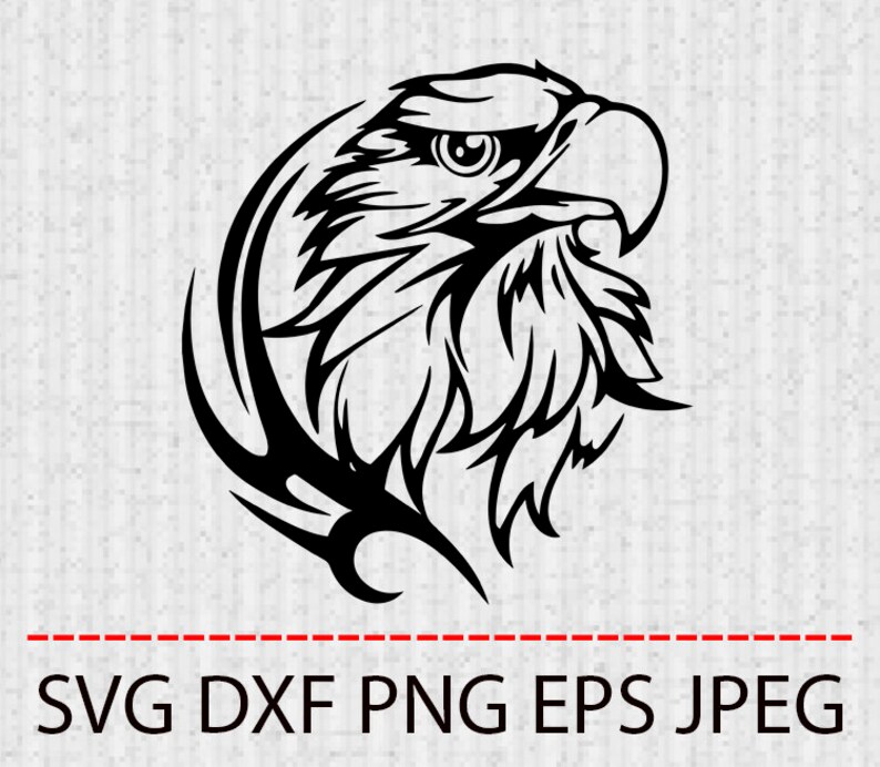 Svg Eagle Head Clipart Tattoo Vector Layered Cut File Etsy