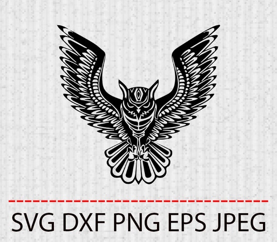 Download Free Svg Owl Clipart Tattoo Vector Layered Cut File Silhouette Etsy SVG Cut Files