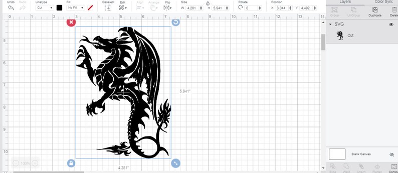 Download SVG Dragon clipart tattoo Vector Layered Cut File ...