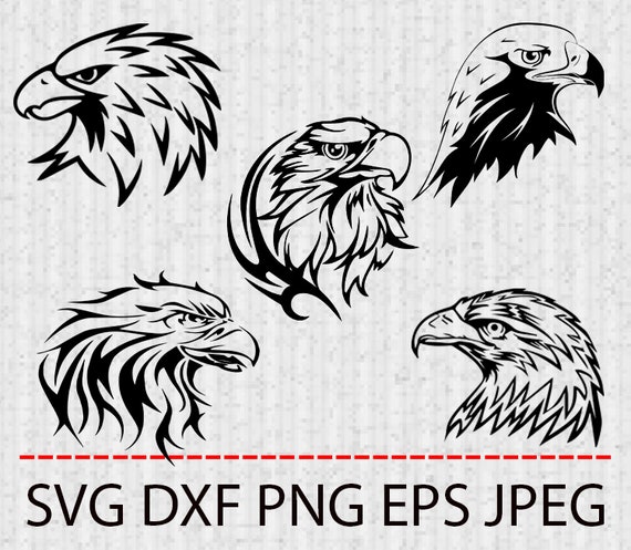Download Svg Eagle Head Clipart Tattoo Vector Layered Cut File Etsy