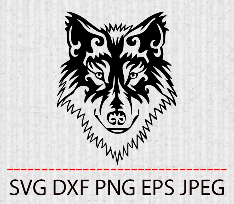 Download Svg Wolf Head Clipart Tattoo Vector Layered Cutfile Silhouette Etsy