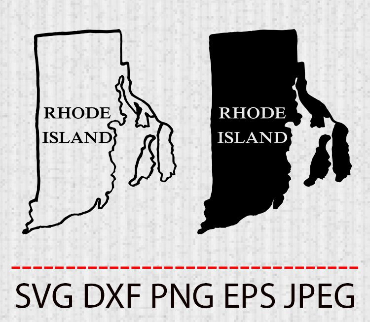 SVG Rhode Island state outline MAP Vector Layered Cut File Etsy