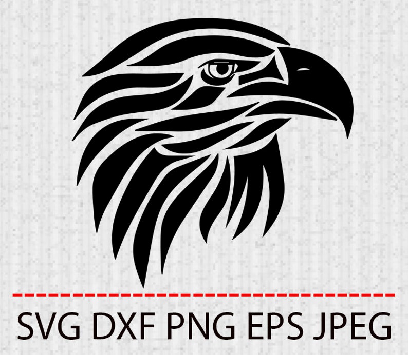 Download SVG Eagle head clipart tattoo Vector Layered Cut File | Etsy