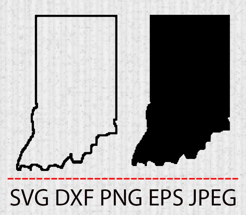 Download Svg Indiana State Outline Map Vector Layered Cut File Silhouette Cameo Cricut Design Template Stencil Vinyl Decal Tshirt Heat Transfer Clip Art Art Collectibles Fountainforward Com