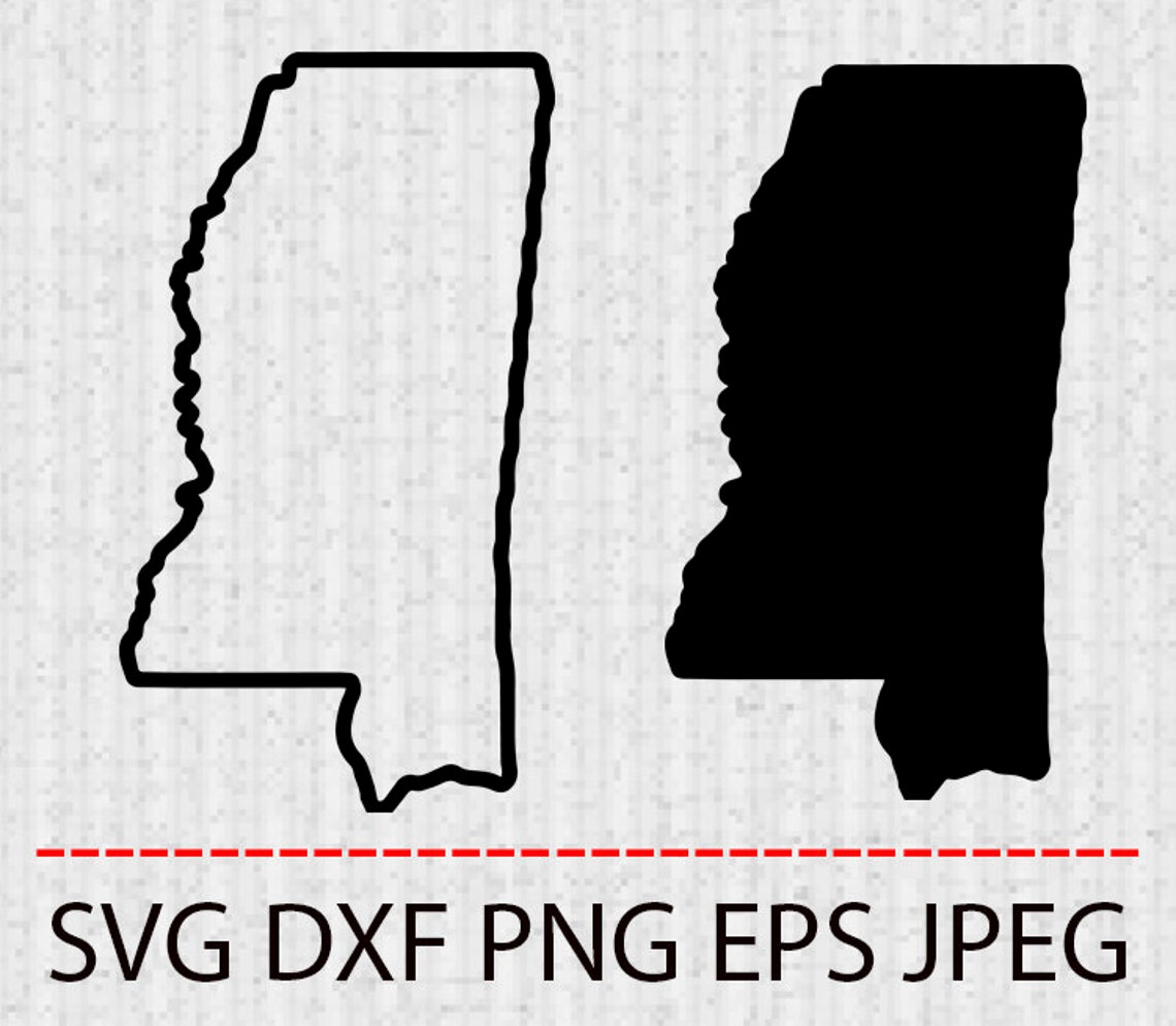 SVG Mississippi state outline MAP Vector Layered Cut File Etsy SVG Mississippi state outline MAP Vector Layered Cut File Etsy
