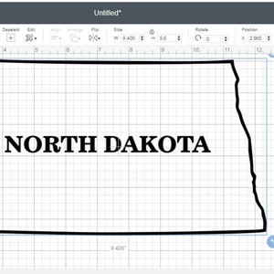 SVG North Dakota State Outline MAP Vector Layered Cut File | Etsy
