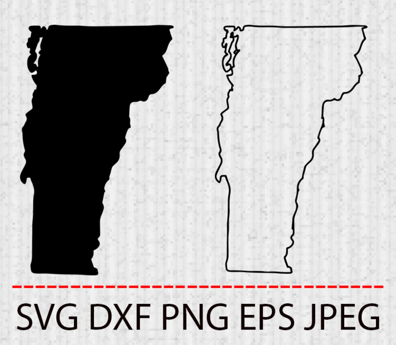 SVG Vermont state outline MAP Vector Layered Cut File | Etsy