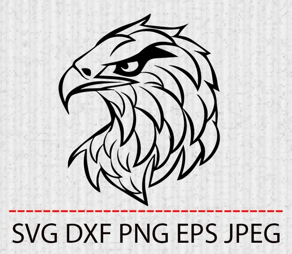 Svg Eagle Head Clipart Tattoo Vector Layered Cut File Etsy