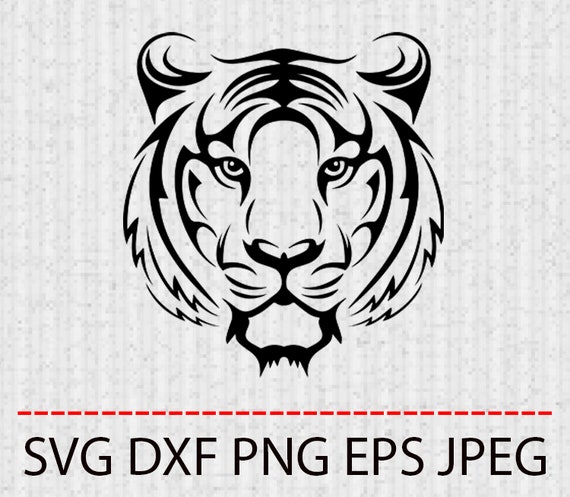 Download Svg Tiger Head Clipart Tattoo Vector Layered Cut File Etsy