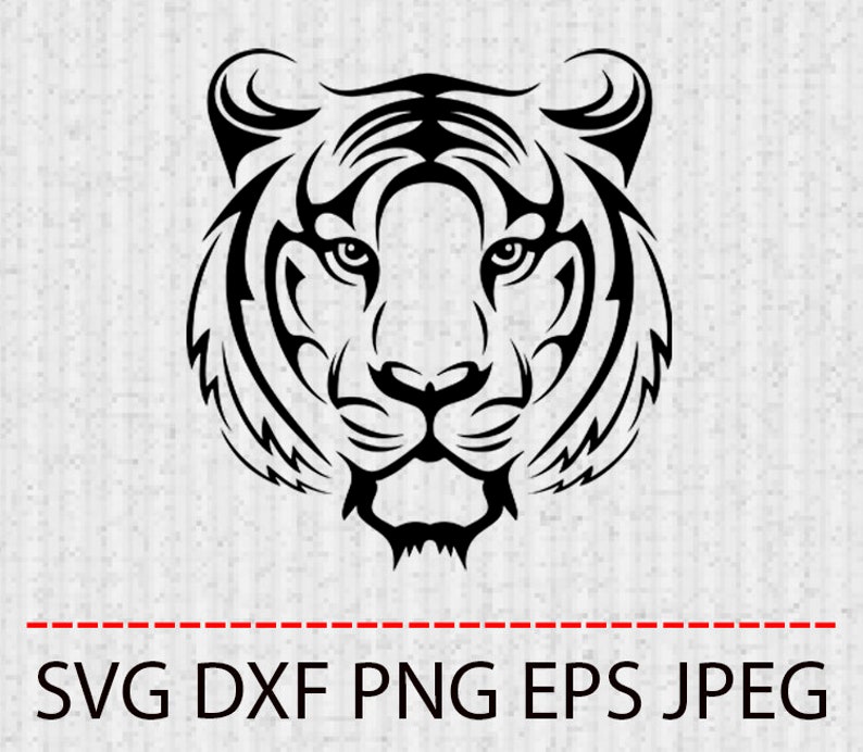 SVG TIGER head clipart tattoo Vector Layered Cut File | Etsy