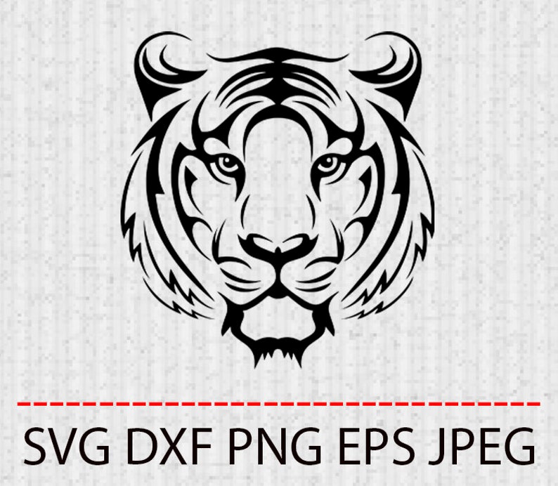 Download SVG TIGER head clipart tattoo Vector Layered Cut File | Etsy