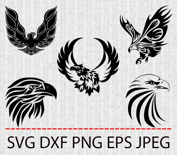 Download Svg Eagle Clipart Tattoo Vector Layered Cut File Silhouette Etsy