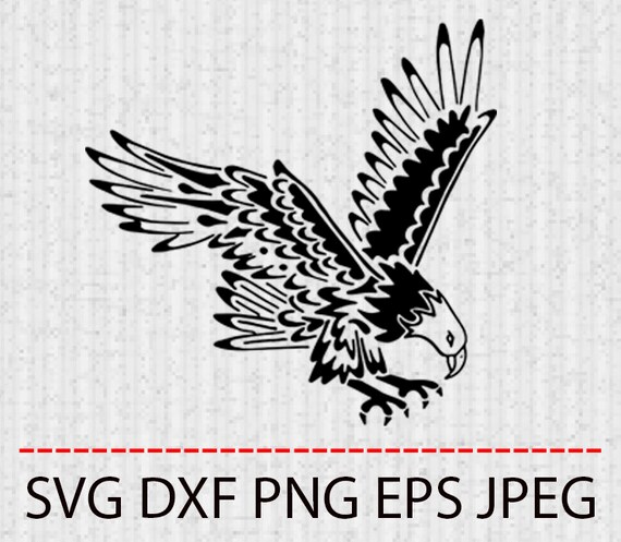 Download Svg Eagle Clipart Tattoo Vector Layered Cut File Silhouette Etsy