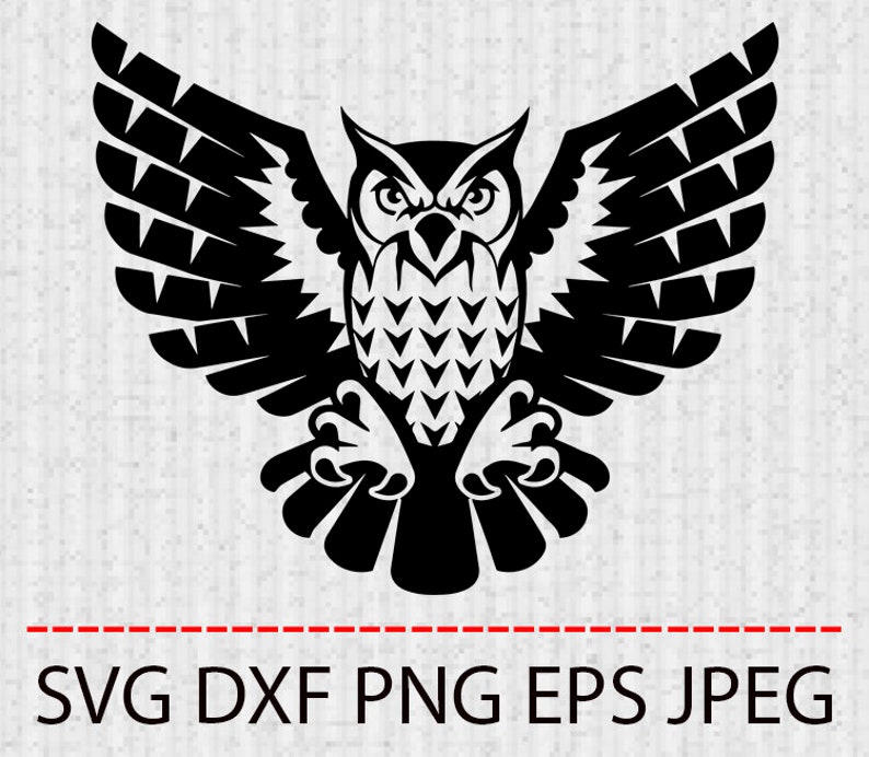 Download SVG Owl clipart tattoo Vector Layered Cut File Silhouette ...
