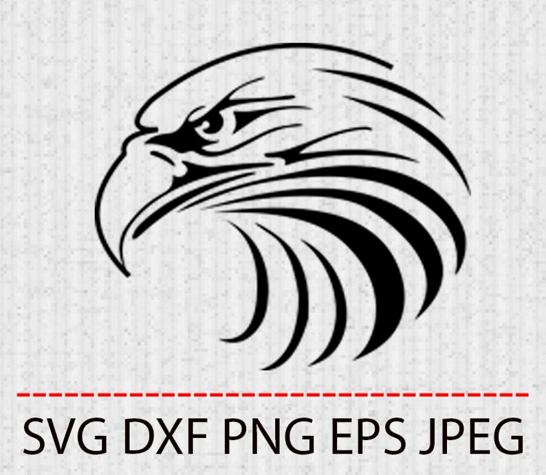 Download SVG Eagle head clipart tattoo Vector Layered Cut File | Etsy