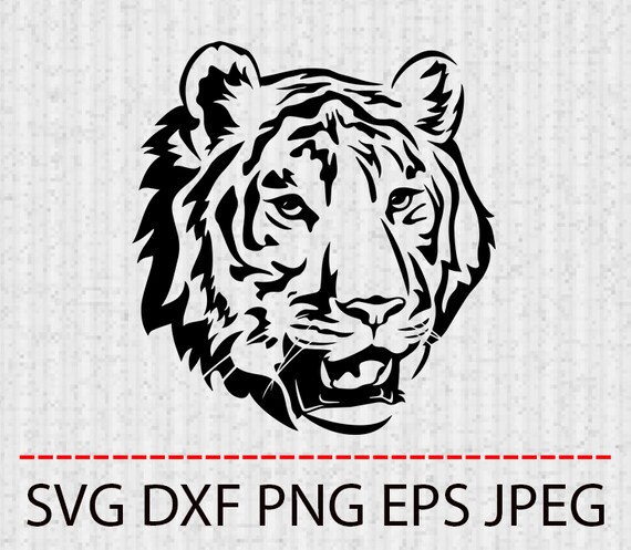 Download Svg Tiger Head Clipart Tattoo Vector Layered Cut File Etsy