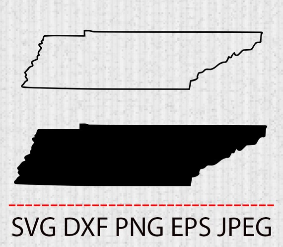 SVG Tennessee state outline MAP Vector Layered Cut File | Etsy