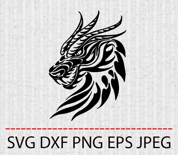 Download Svg Dragon Clipart Tattoo Vector Layered Cut File Silhouette Etsy