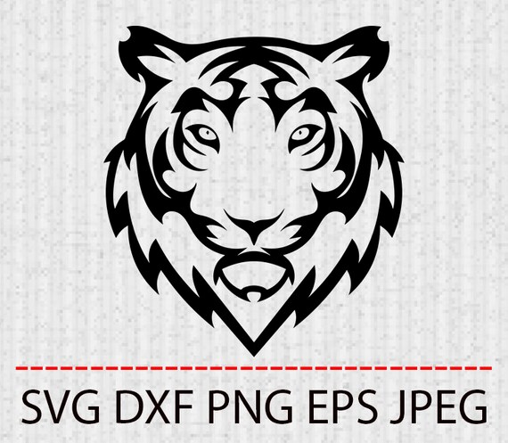 Download Svg Tiger Head Clipart Tattoo Vector Layered Cut File Etsy