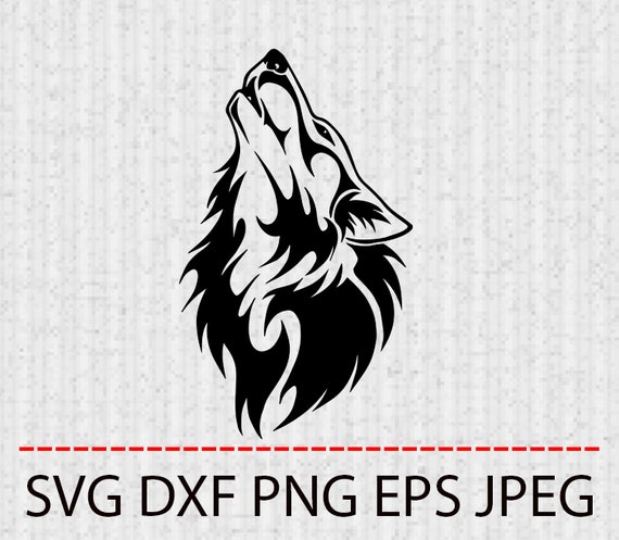 Download SVG WOLF head clipart tattoo Vector Layered CutFile ...