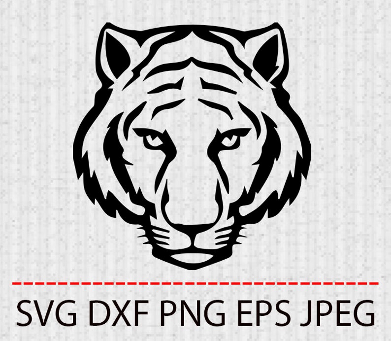 Download SVG TIGER head clipart tattoo Vector Layered Cut File | Etsy