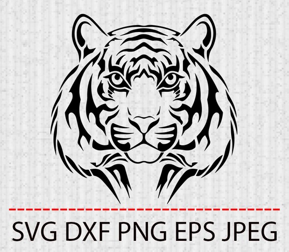 Download Svg Tiger Head Clipart Tattoo Vector Layered Cut File Etsy