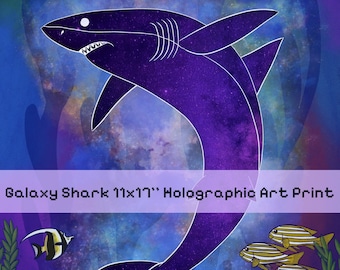 Galaxy Shark 11x17'' Holographic Art Print