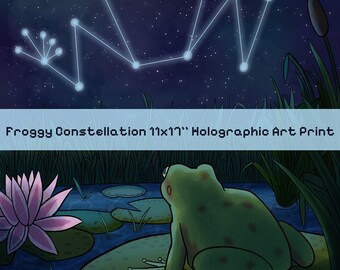 Froggy Constellation 11x17'' Holographic Art Print