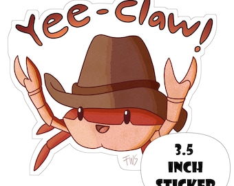 Yee-Claw! 3'5'' Holographic Sticker