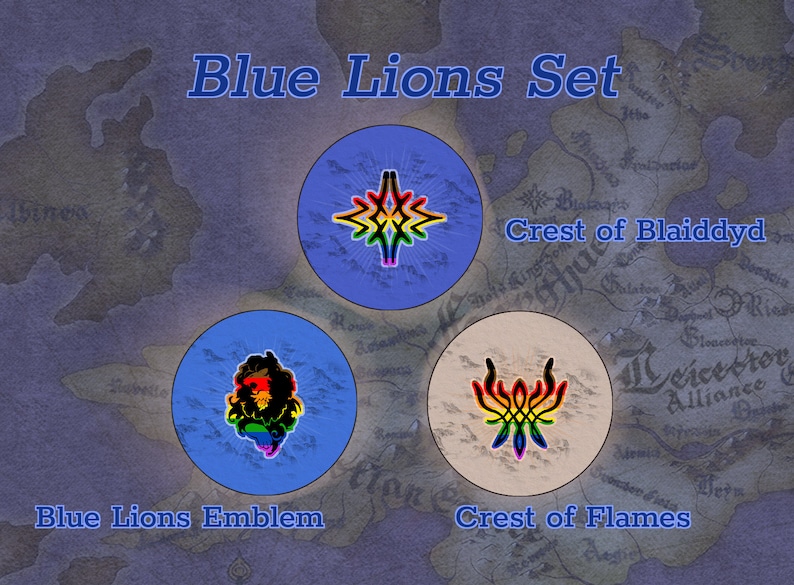 Three Houses Pride Pin-Back Buttons 1/'/' Fire Emblem