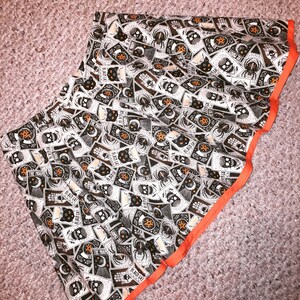 Black and orange tarot card skirt