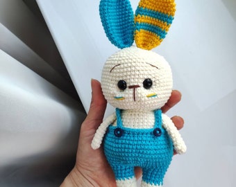 Crochet hare, Ukrainian toy, rabbit handmade toy, gift from Ukraine