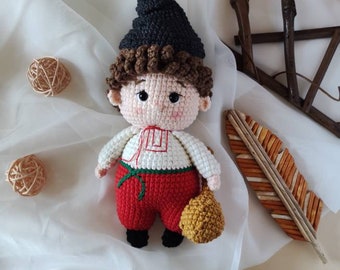 National Urkainian hero, Kotygoroshko, crochet boy