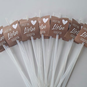 Hochzeitsdeko Knicklichter Leuchtstäbe Glow-Sticks Hochzeit Vintage Boho Set