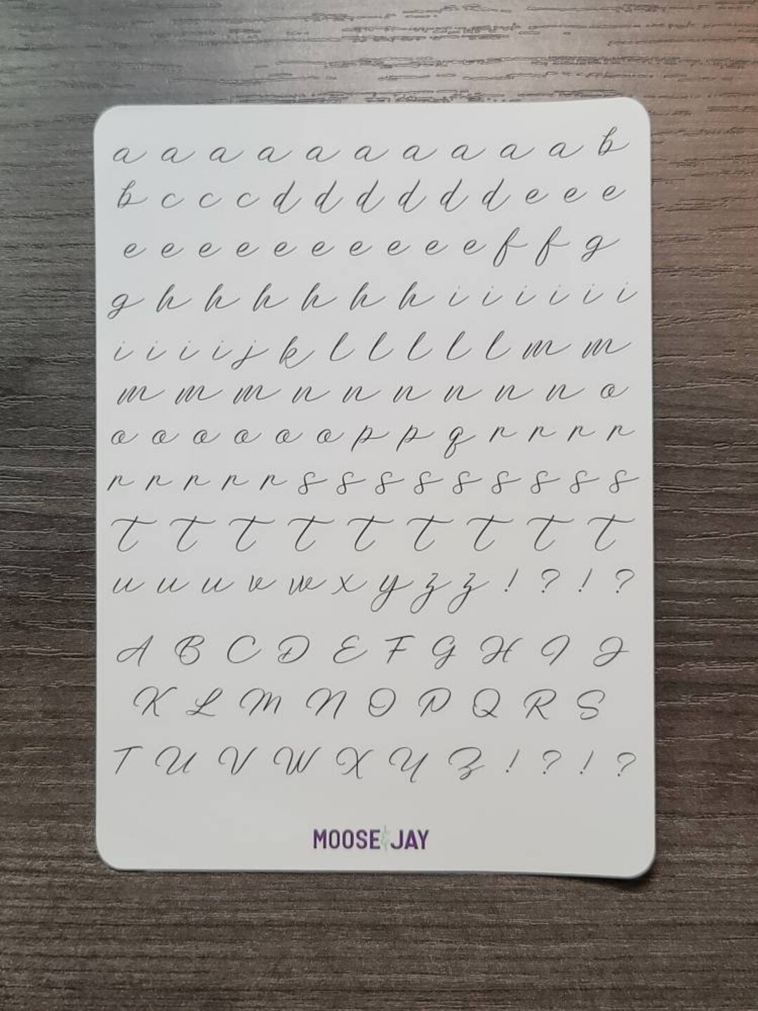 Alphabet Stickers Script Calligraphy Handwriting Font - Etsy New Zealand