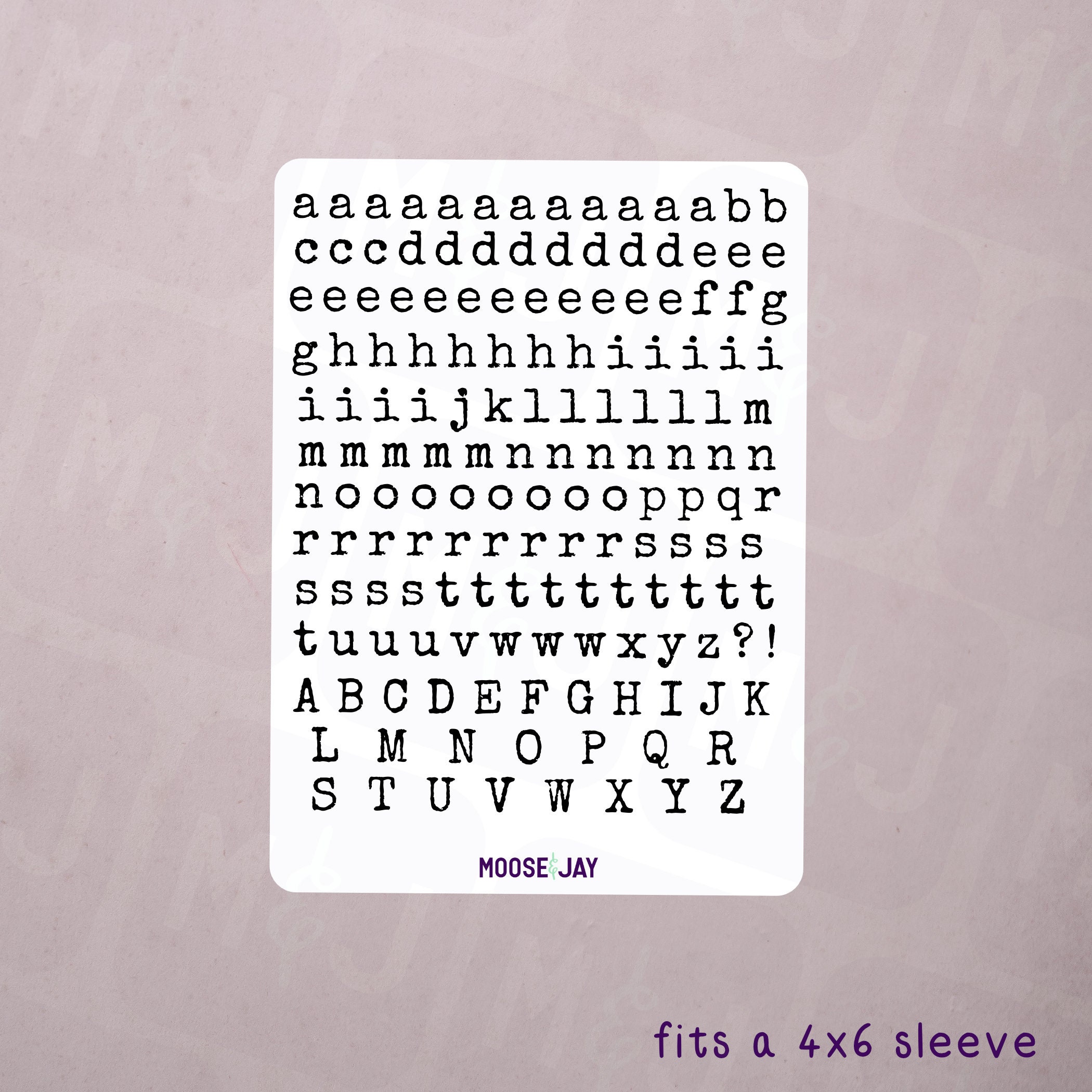 Choose Font Alphabet Stickers Letter Frequency Layout to Spell